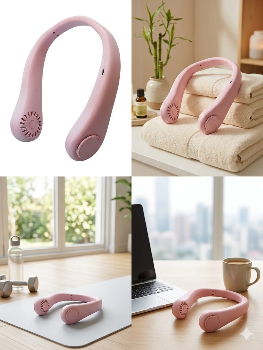 Portable Neck Fan: Holiday Hands Free Bladeless Neck Fan